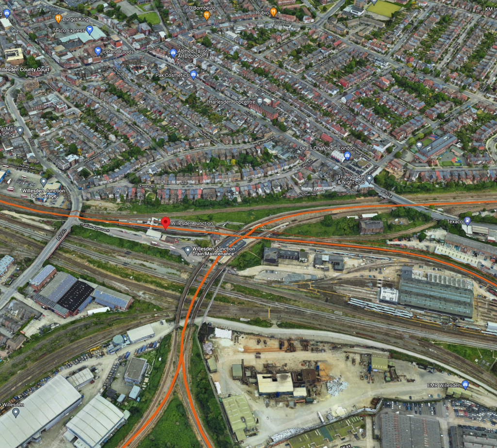 Map view of Willesden Junction Station